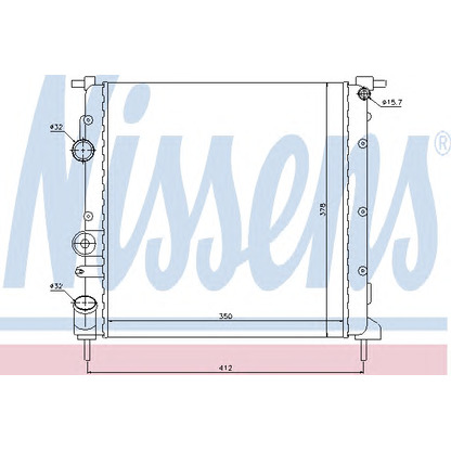 Photo Radiateur, refroidissement du moteur NISSENS 63827