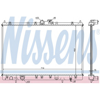 Photo Radiateur, refroidissement du moteur NISSENS 62806A