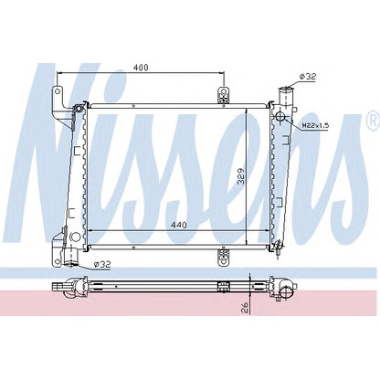 Photo Radiateur, refroidissement du moteur NISSENS 65561A