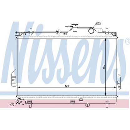 Photo Radiateur, refroidissement du moteur NISSENS 67484