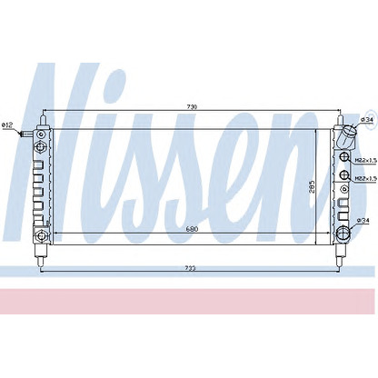 Фото Радиатор, охлаждение двигателя NISSENS 63298