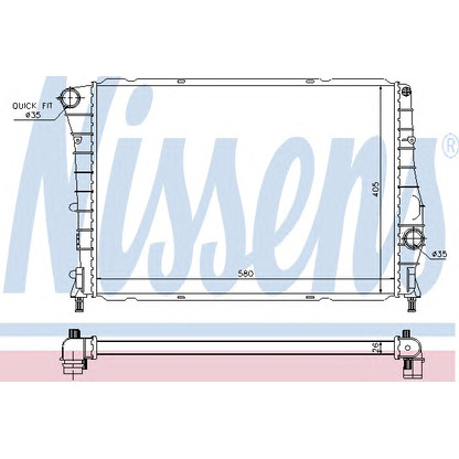 Photo Radiateur, refroidissement du moteur NISSENS 60059