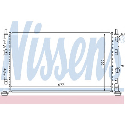 Foto Radiador, refrigeración del motor NISSENS 61003