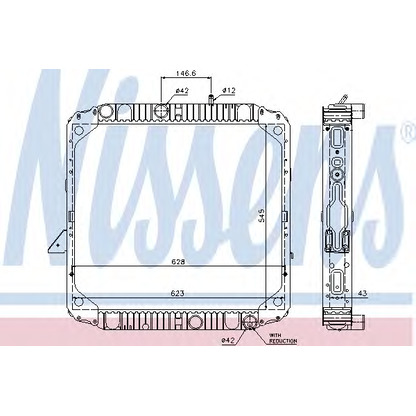 Zdjęcie Chłodnica, układ chłodzenia silnika NISSENS 62563