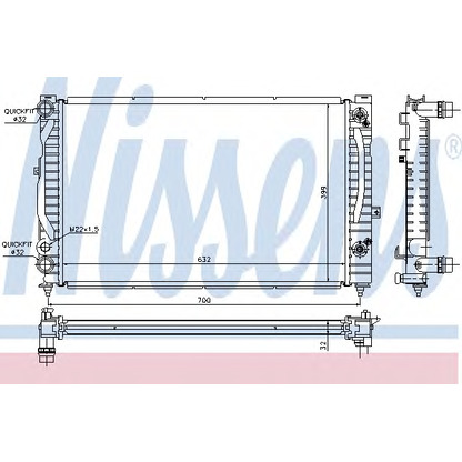 Foto Radiatore, Raffreddamento motore NISSENS 60229A