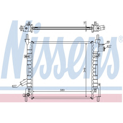 Photo Radiator, engine cooling NISSENS 62022A