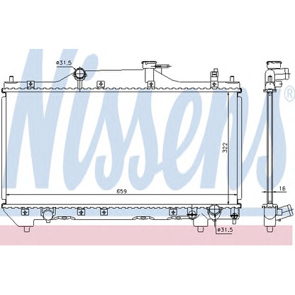 Фото Радиатор, охлаждение двигателя NISSENS 64640A