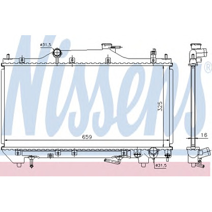 Photo Radiateur, refroidissement du moteur NISSENS 64641A