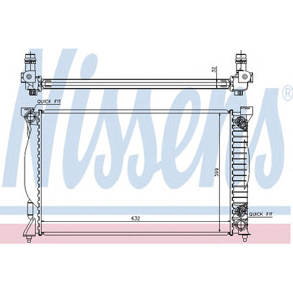 Photo Radiator, engine cooling NISSENS 60300A