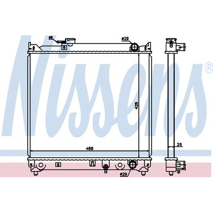 Foto Kühler, Motorkühlung NISSENS 64155