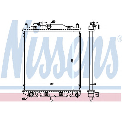 Photo Radiateur, refroidissement du moteur NISSENS 61762