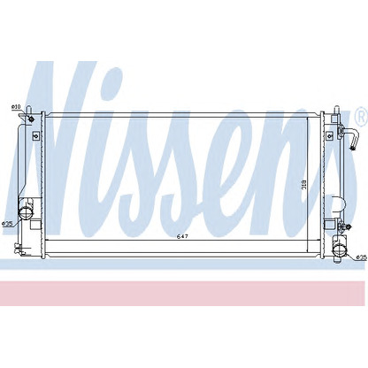 Фото Радиатор, охлаждение двигателя NISSENS 64822