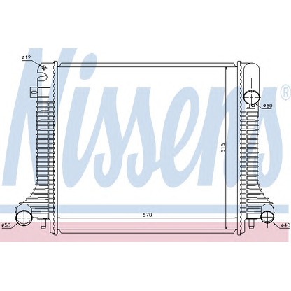 Photo Radiator, engine cooling NISSENS 62798