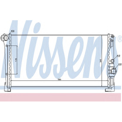 Photo Radiator, engine cooling NISSENS 68806