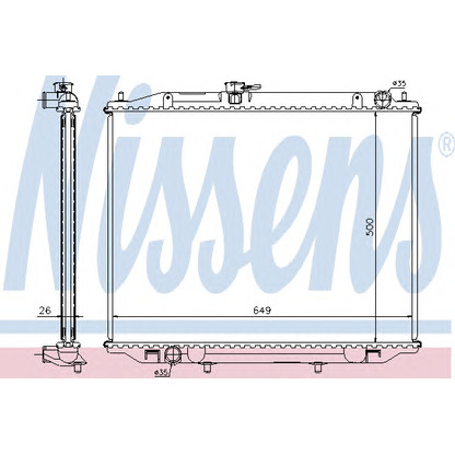 Foto Kühler, Motorkühlung NISSENS 68708A