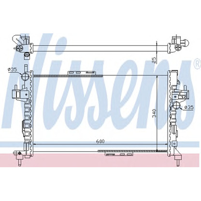 Photo Radiator, engine cooling NISSENS 63094