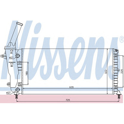 Foto Radiatore, Raffreddamento motore NISSENS 61893