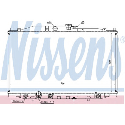 Photo Radiator, engine cooling NISSENS 68112