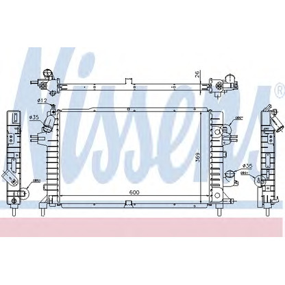 Foto Radiatore, Raffreddamento motore NISSENS 63112A