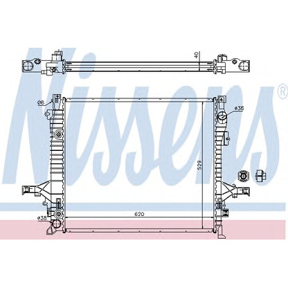 Foto Radiador, refrigeración del motor NISSENS 65613A