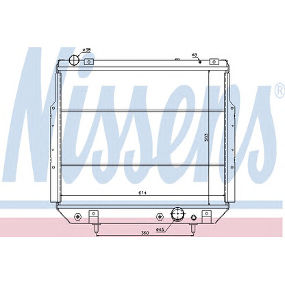 Foto Radiador, refrigeración del motor NISSENS 61013