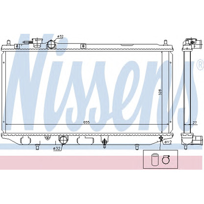 Foto Radiador, refrigeración del motor NISSENS 61734