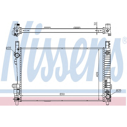 Foto Radiador, refrigeración del motor NISSENS 62799