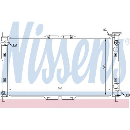 Photo Radiateur, refroidissement du moteur NISSENS 66656