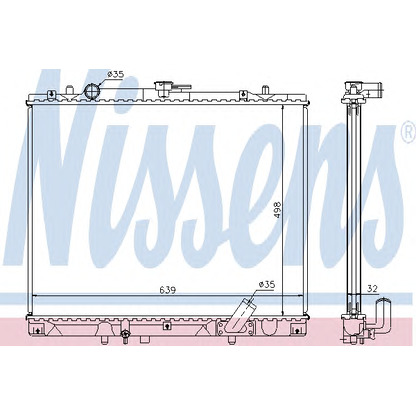 Foto Radiador, refrigeración del motor NISSENS 62895A