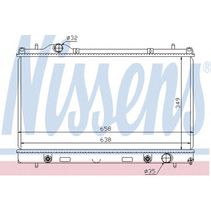 Photo Radiator, engine cooling NISSENS 69210