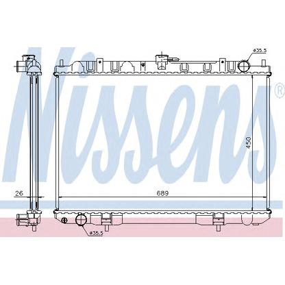 Zdjęcie Chłodnica, układ chłodzenia silnika NISSENS 68703A