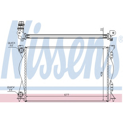 Photo Radiator, engine cooling NISSENS 60235A