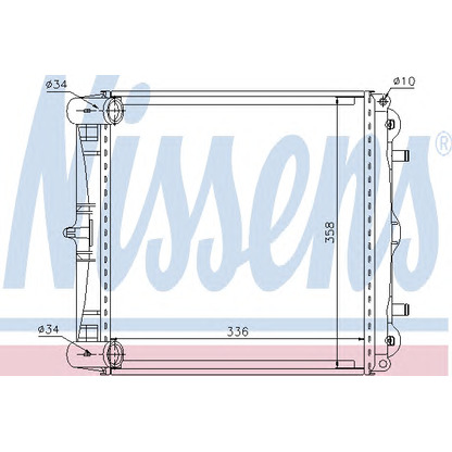 Photo Radiator, engine cooling NISSENS 63776