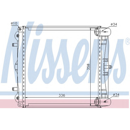 Foto Radiador, refrigeración del motor NISSENS 63777