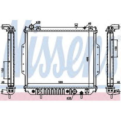 Photo Radiator, engine cooling NISSENS 61020A