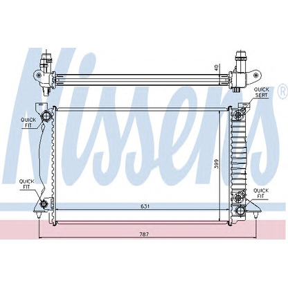 Foto Radiador, refrigeración del motor NISSENS 60314A