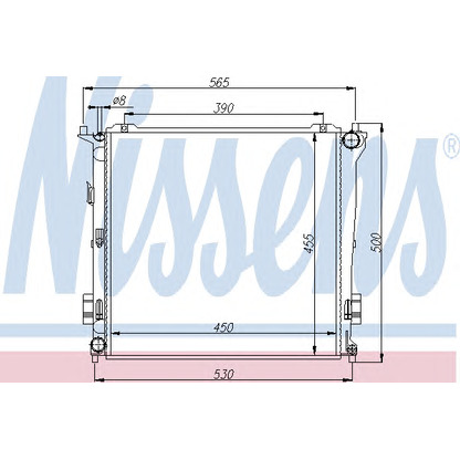 Photo Radiator, engine cooling NISSENS 66678