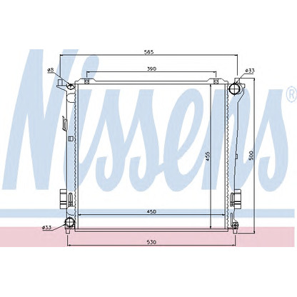 Foto Radiador, refrigeración del motor NISSENS 67077