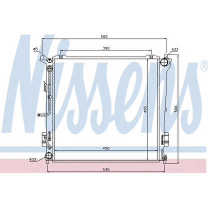 Фото Радиатор, охлаждение двигателя NISSENS 67078