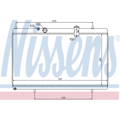 Foto Radiador, refrigeración del motor NISSENS 61271