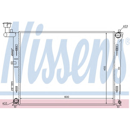 Фото Радиатор, охлаждение двигателя NISSENS 67075