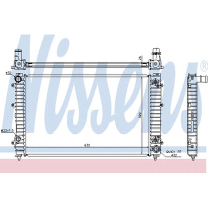 Photo Radiator, engine cooling NISSENS 60493A