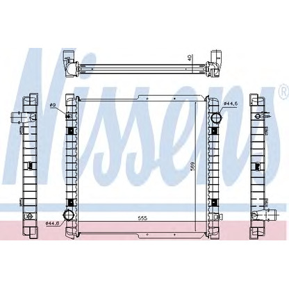 Foto Radiador, refrigeración del motor NISSENS 63333