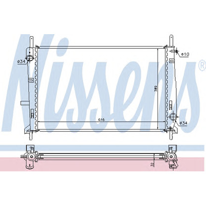 Photo Radiator, engine cooling NISSENS 69251