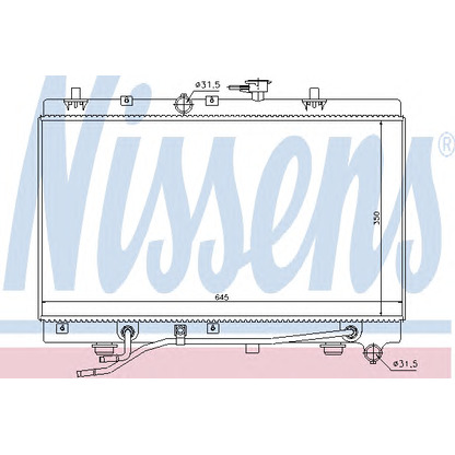 Photo Radiator, engine cooling NISSENS 66663