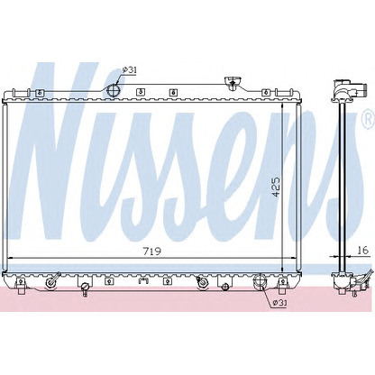 Photo Radiator, engine cooling NISSENS 647681