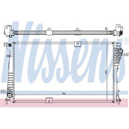 Foto Radiador, refrigeración del motor NISSENS 630709