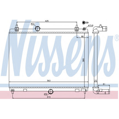 Foto Radiador, refrigeración del motor NISSENS 636008