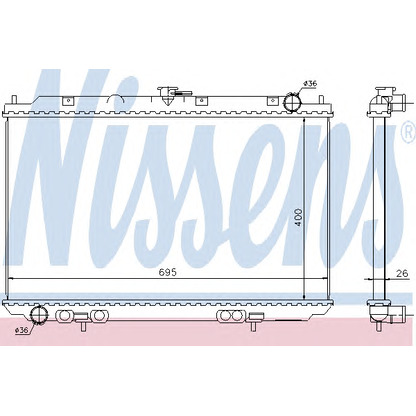 Photo Radiateur, refroidissement du moteur NISSENS 68723