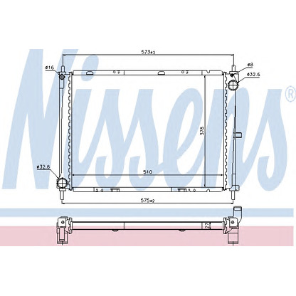 Фото Радиатор, охлаждение двигателя NISSENS 68731